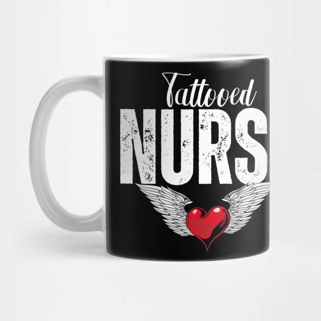 Tattooed Nurse Wings & Heart by jackofdreams22